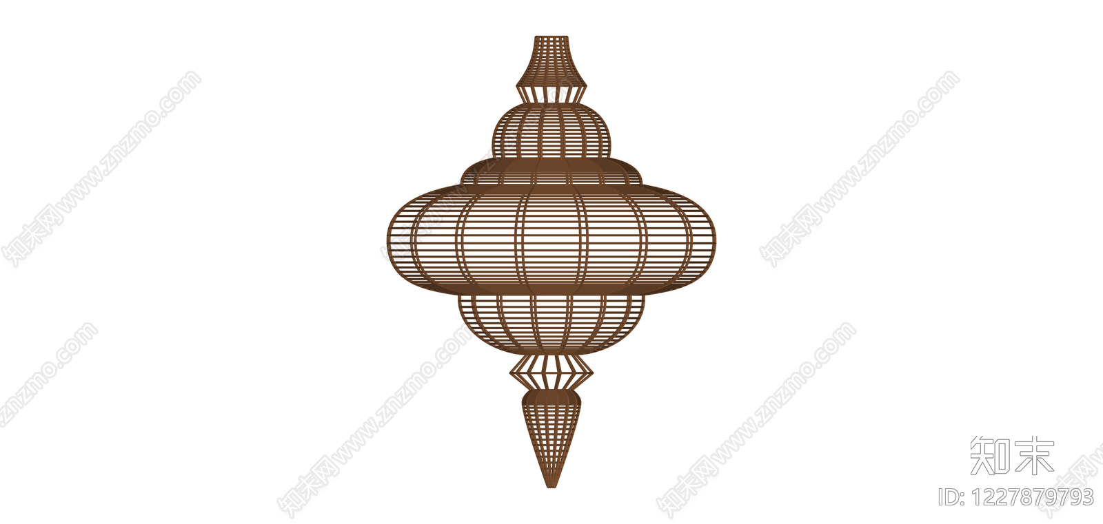 中式编织风格吊灯SU模型下载【ID:1227879793】