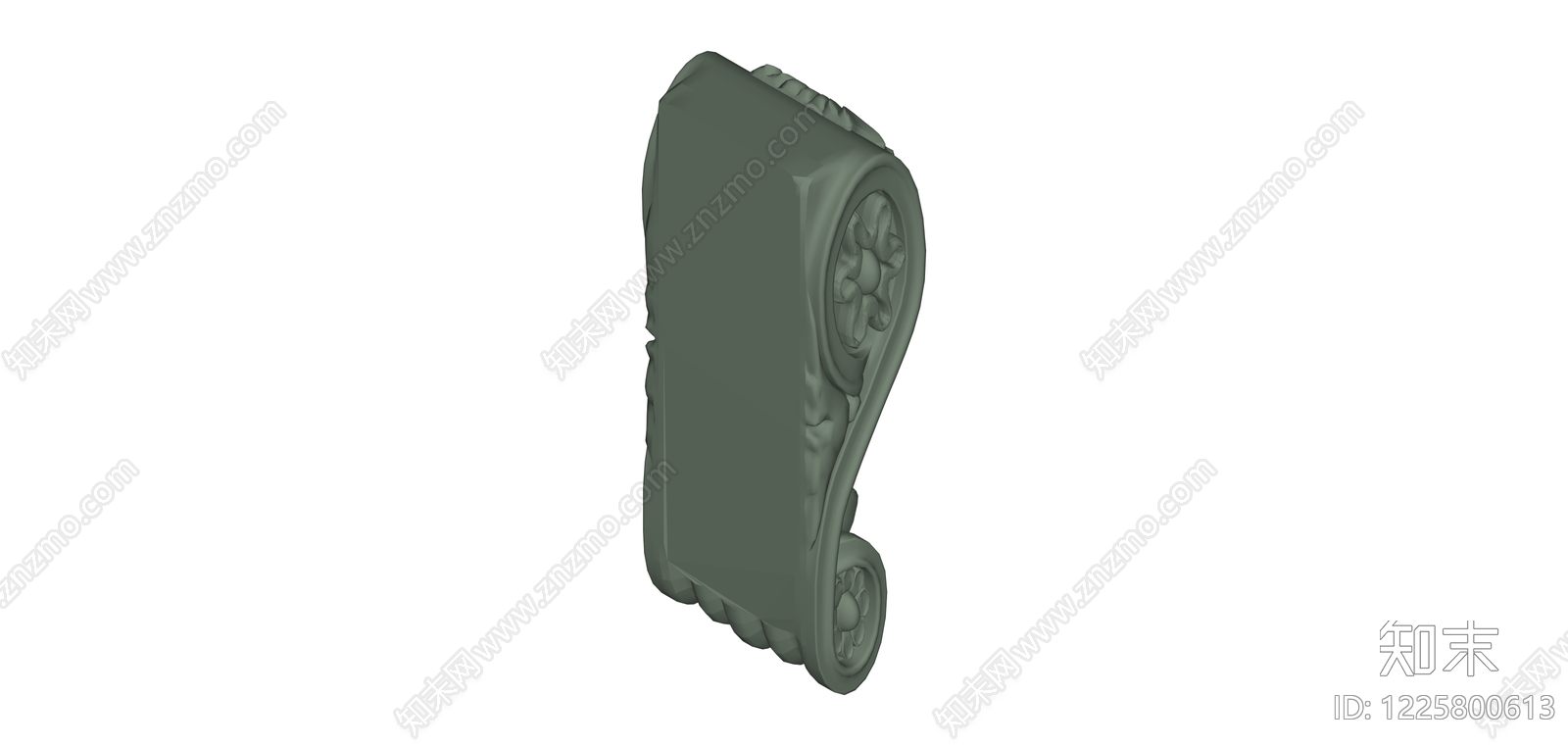 欧式装饰柱头模型SU模型下载【ID:1225800613】