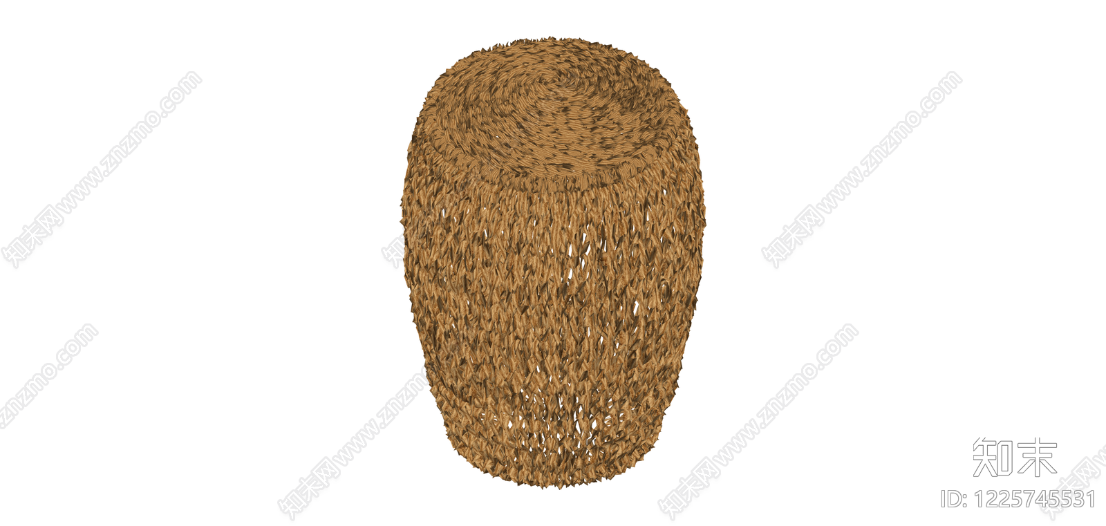 编织草编鼓凳SU模型下载【ID:1225745531】
