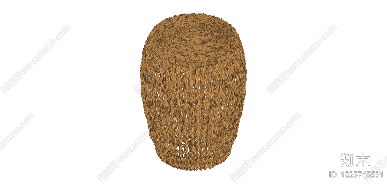 编织草编鼓凳SU模型下载【ID:1225745531】
