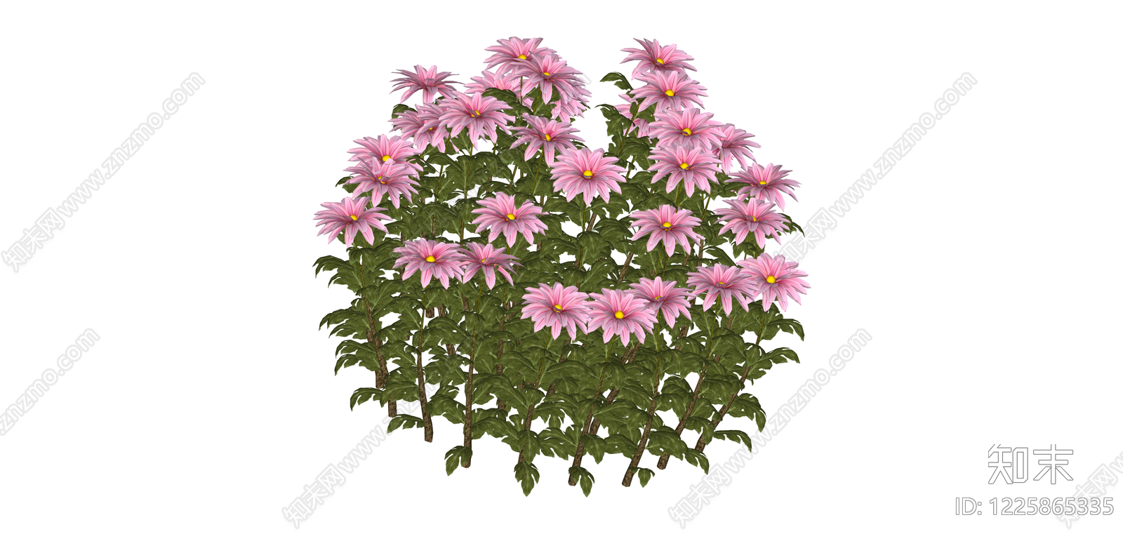 粉色花丛灌木SU模型下载【ID:1225865335】