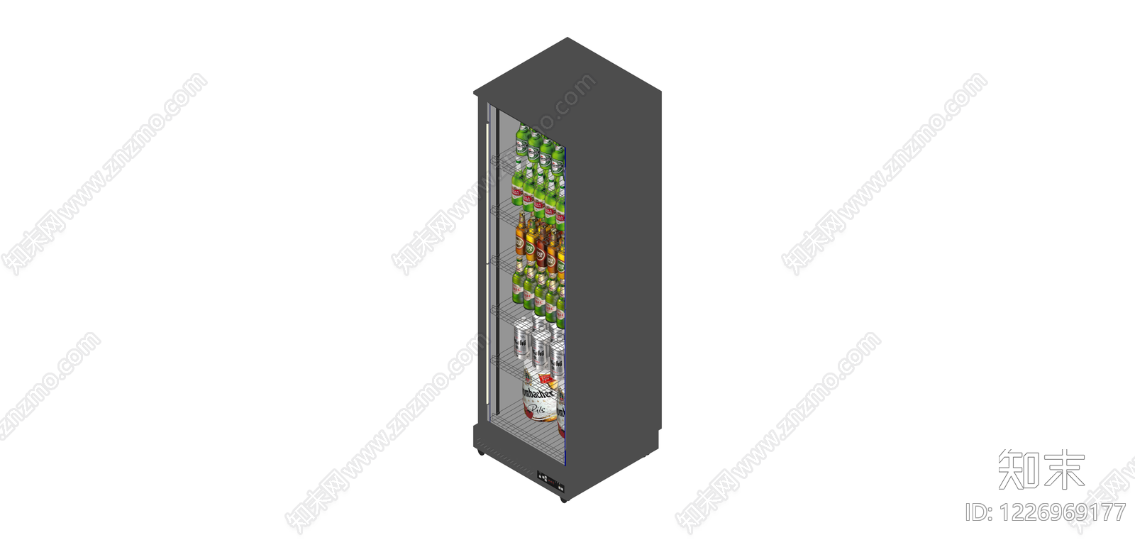 商用玻璃门展示冰箱SU模型下载【ID:1226969177】