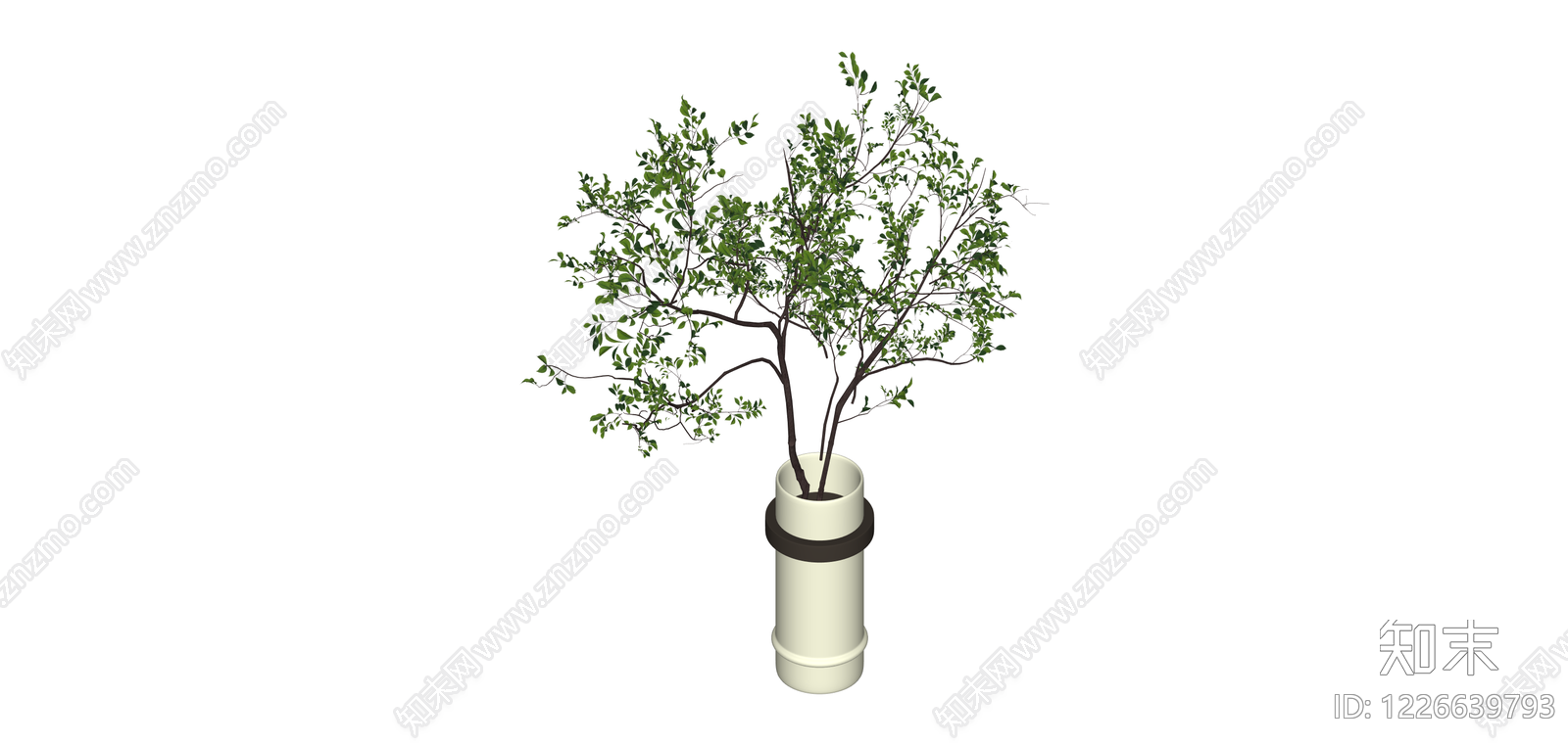 盆栽绿植模型SU模型下载【ID:1226639793】