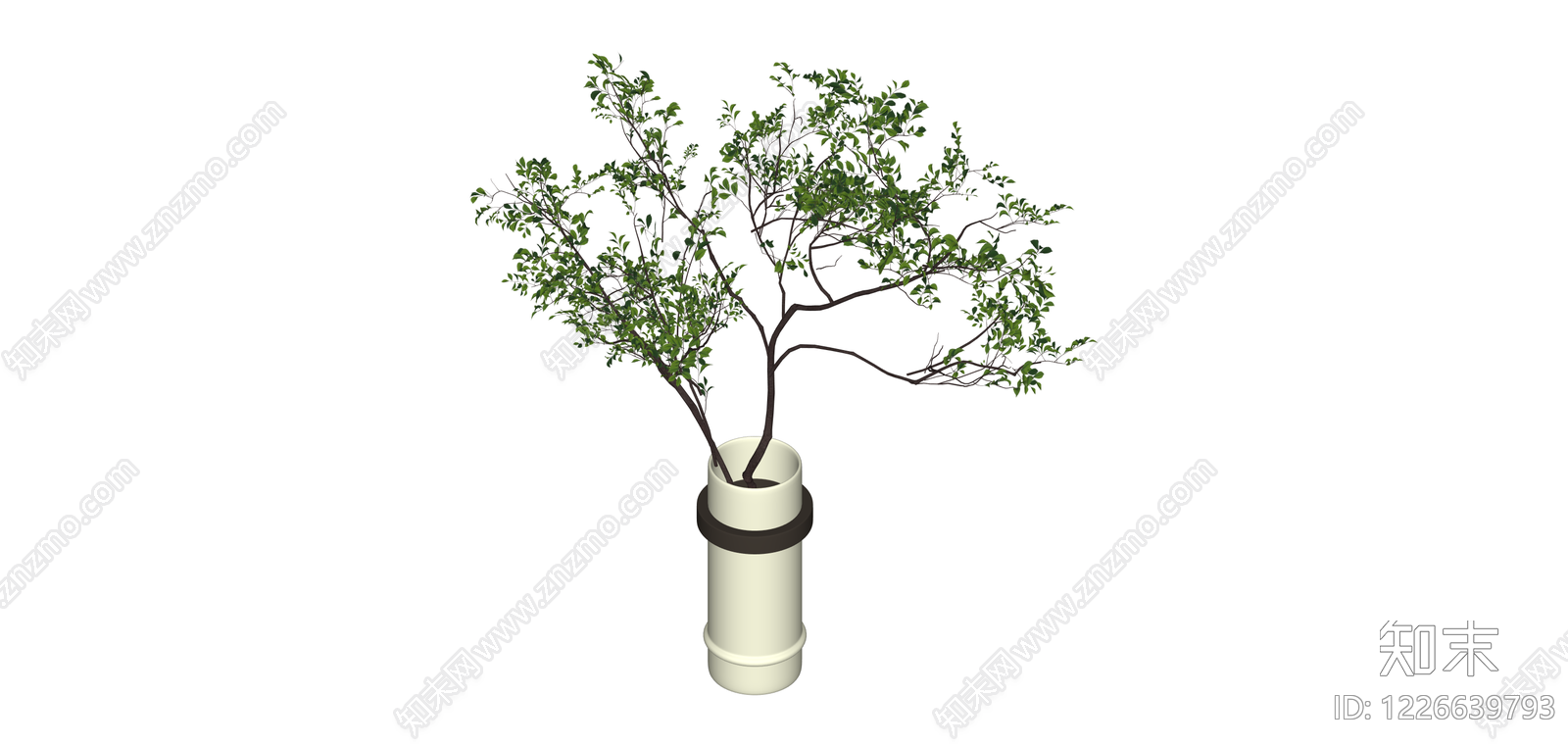 盆栽绿植模型SU模型下载【ID:1226639793】