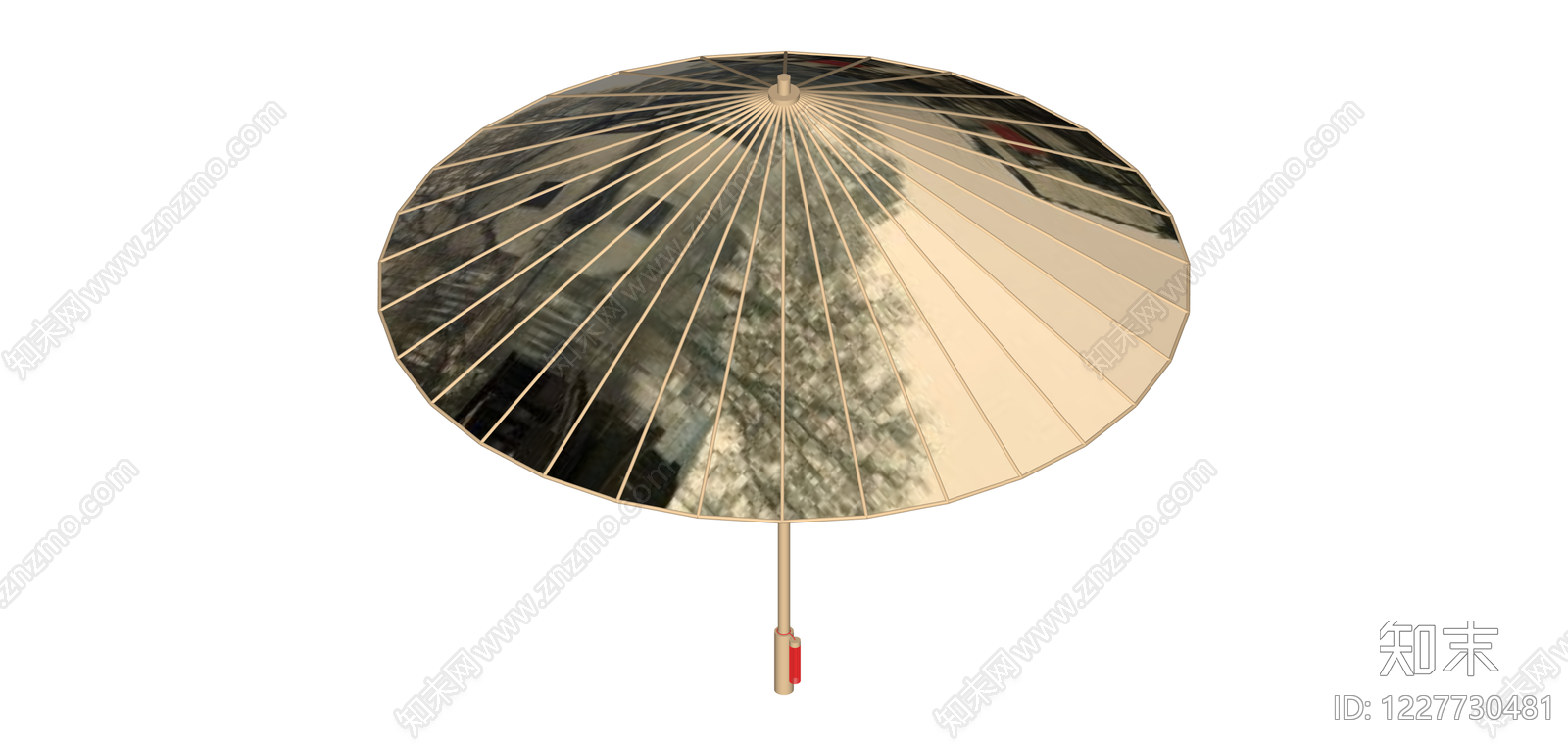 中式油纸伞组件SU模型下载【ID:1227730481】