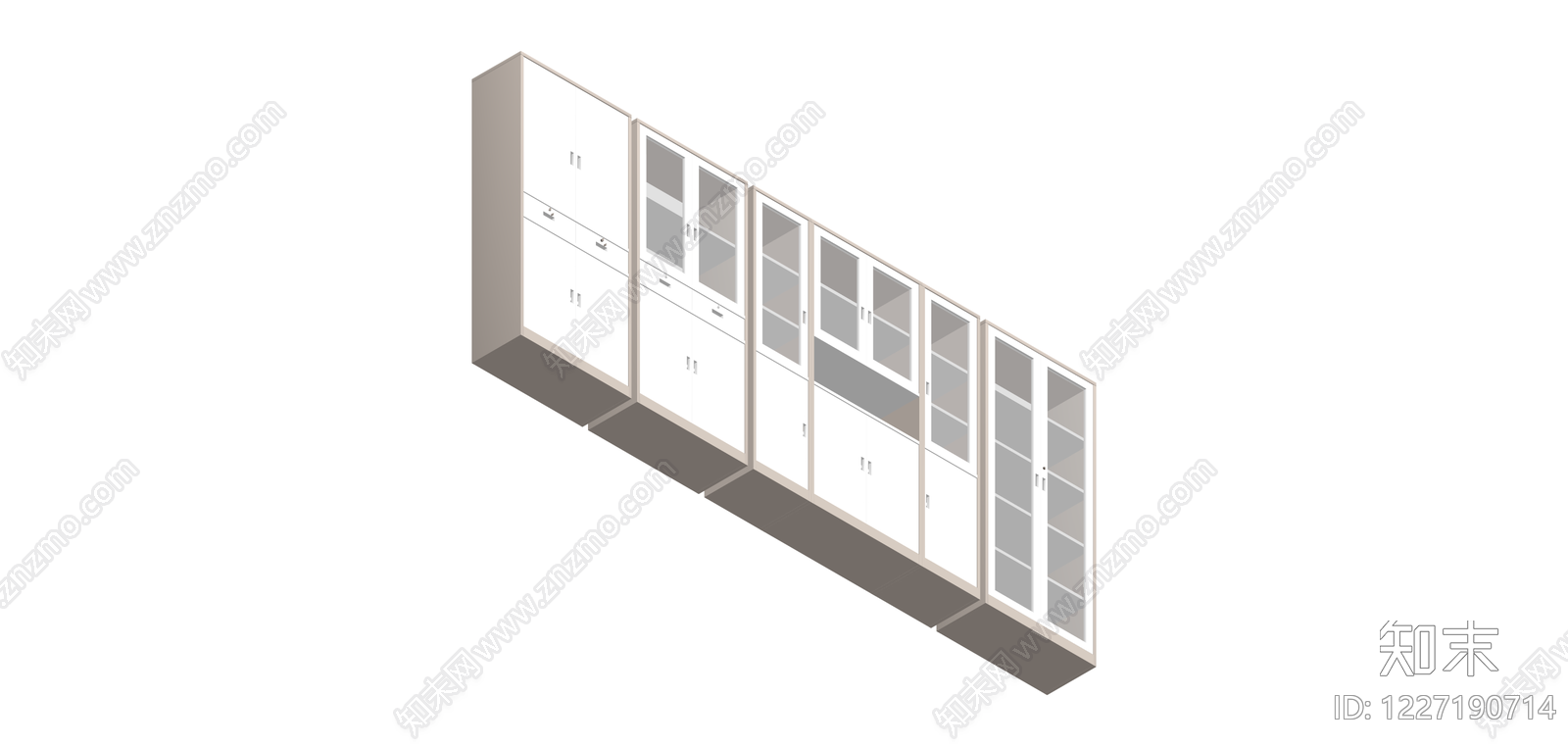 白色组合衣柜SU模型下载【ID:1227190714】