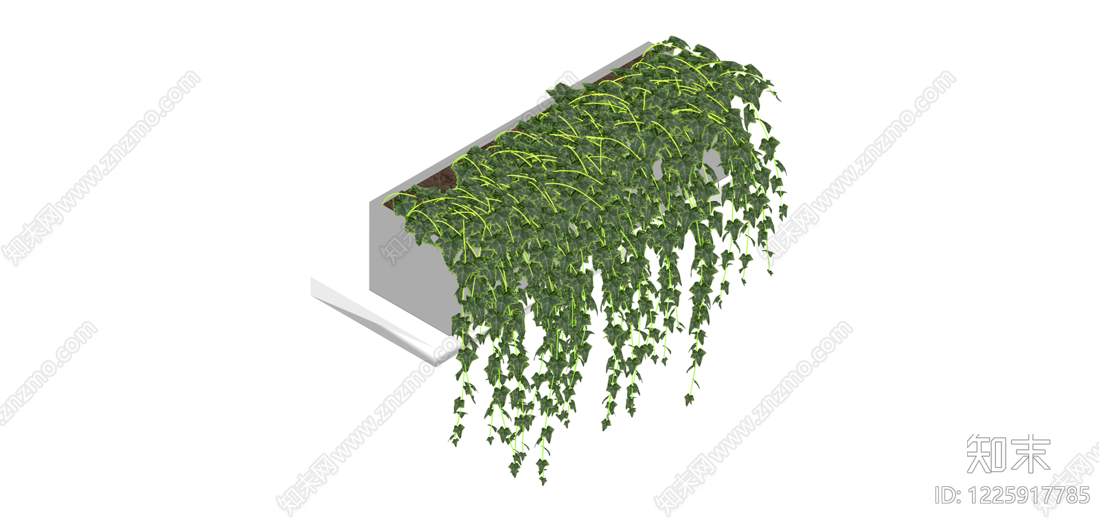 带盆垂吊绿植组合SU模型下载【ID:1225917785】