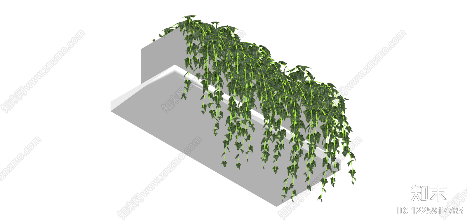 带盆垂吊绿植组合SU模型下载【ID:1225917785】
