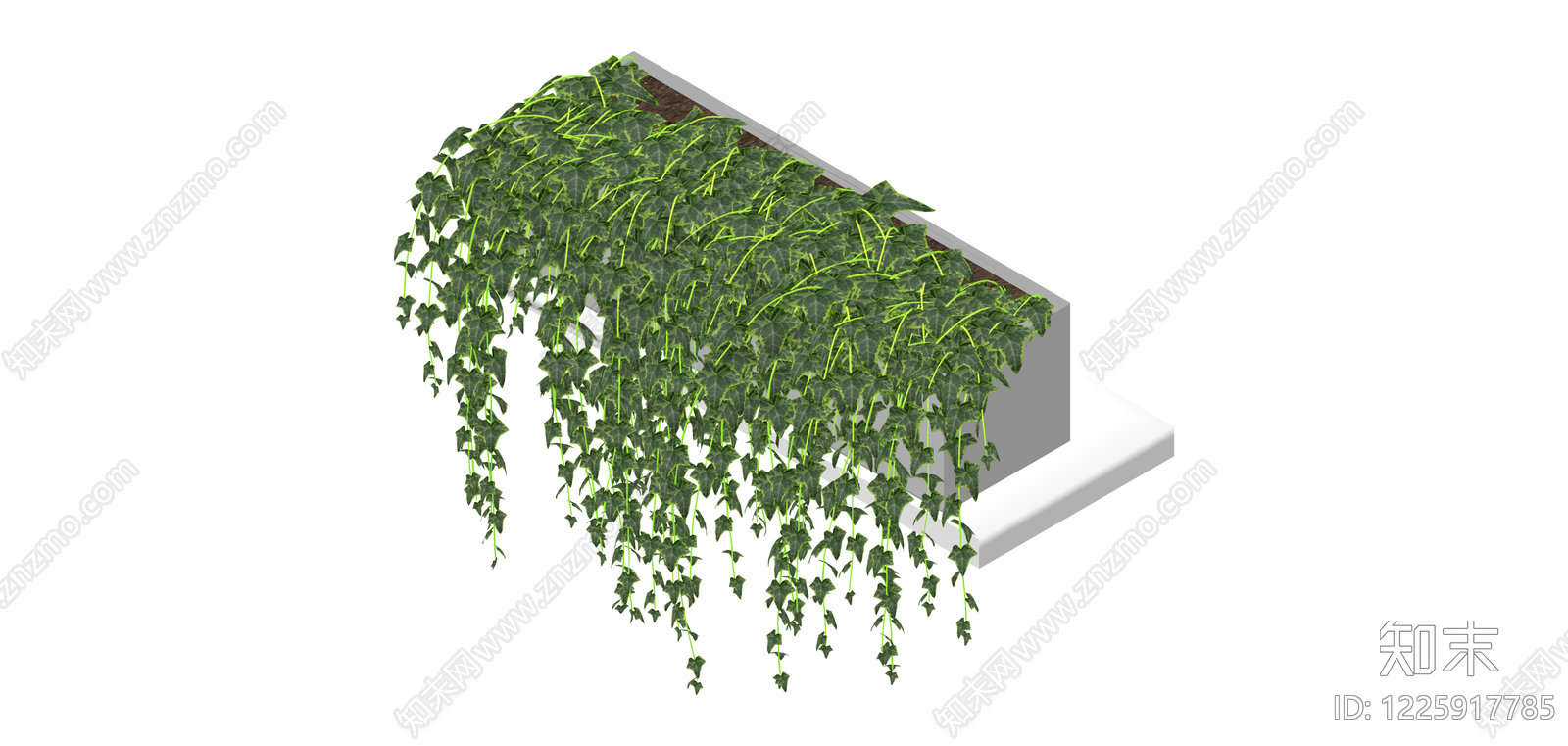 带盆垂吊绿植组合SU模型下载【ID:1225917785】