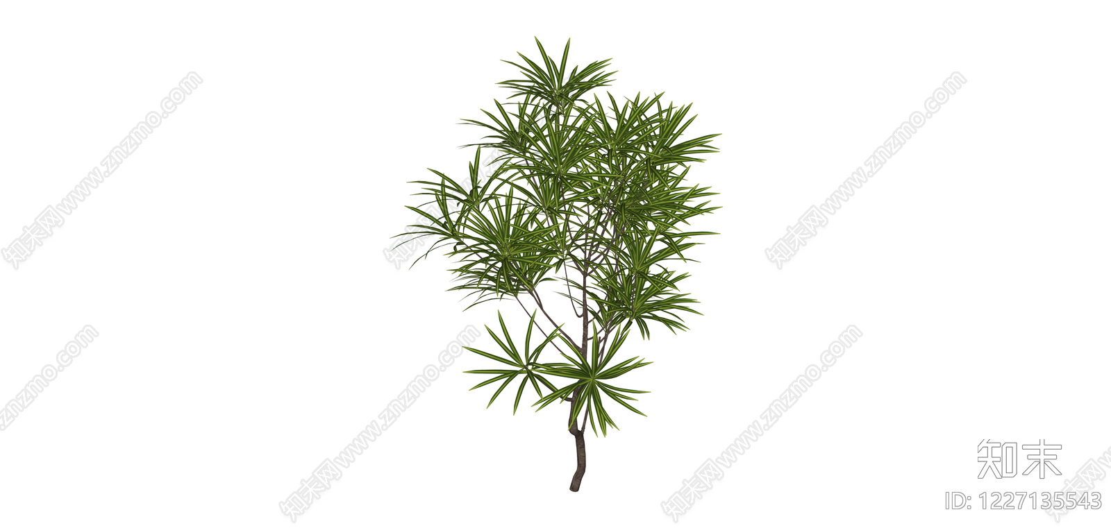 造型景观绿植SU模型下载【ID:1227135543】