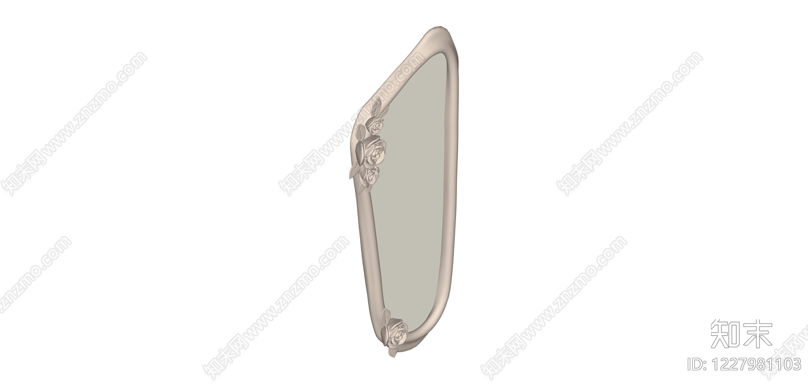 玫瑰装饰全身镜SU模型下载【ID:1227981103】