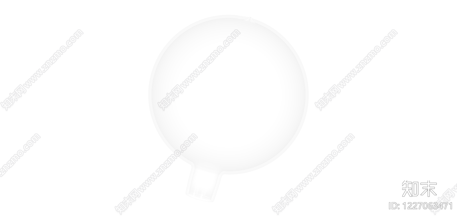 白色球形灯具SU模型下载【ID:1227063471】