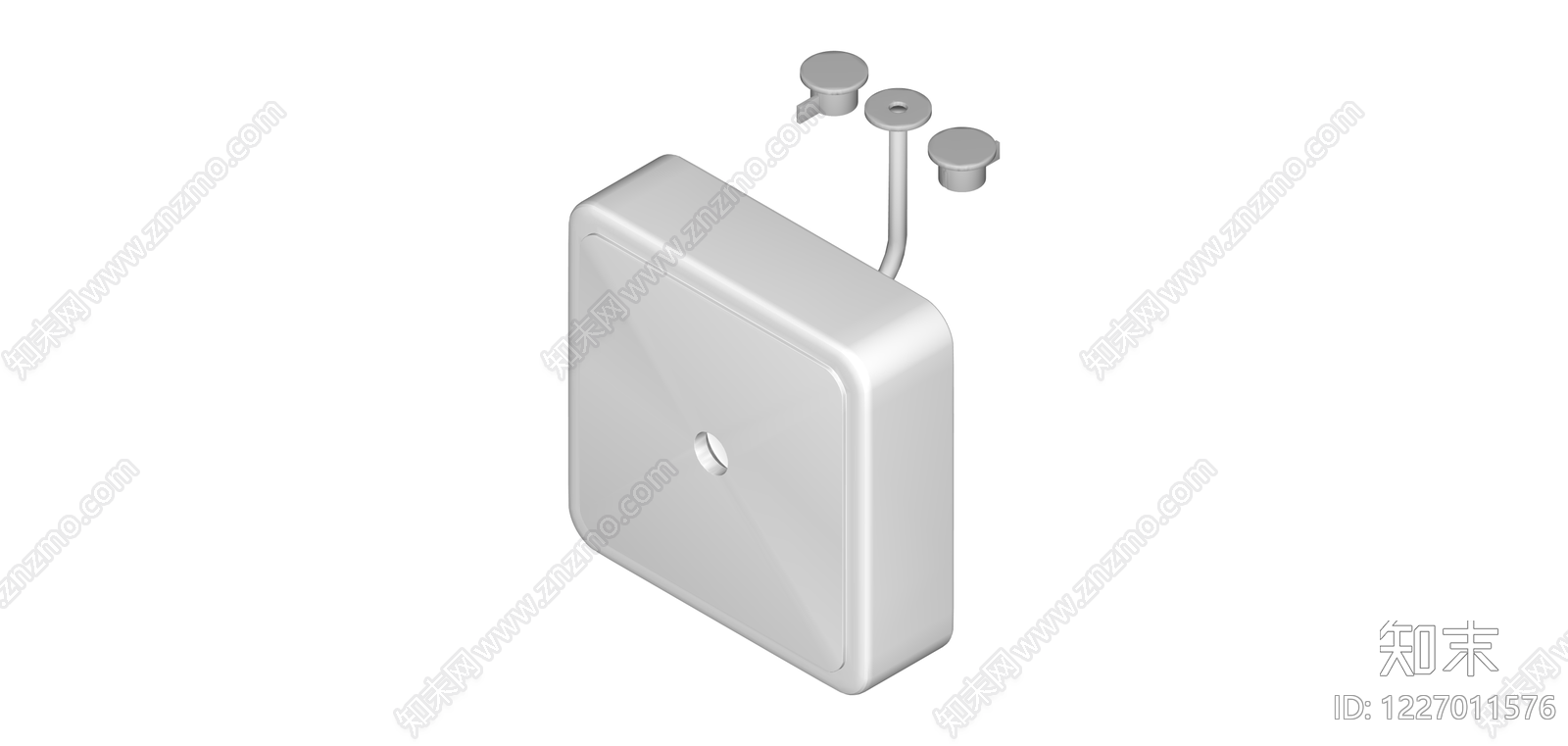 白色壁挂式方形皂液器SU模型下载【ID:1227011576】