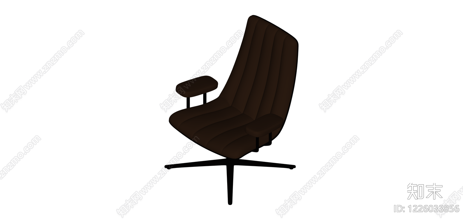 棕色条纹办公椅SU模型下载【ID:1226033856】