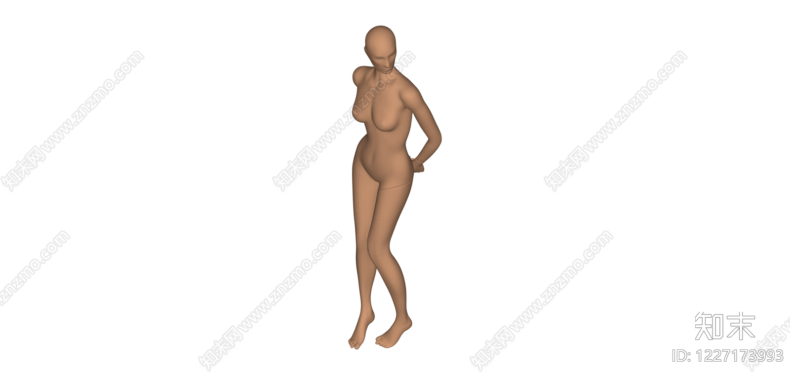 女性人体模型SU模型下载【ID:1227173993】
