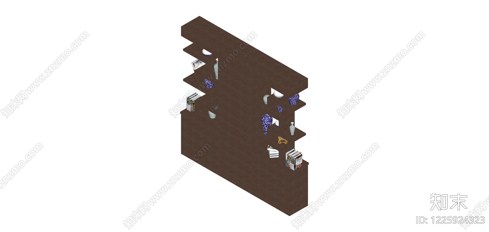中式镂空博古架SU模型下载【ID:1225924323】