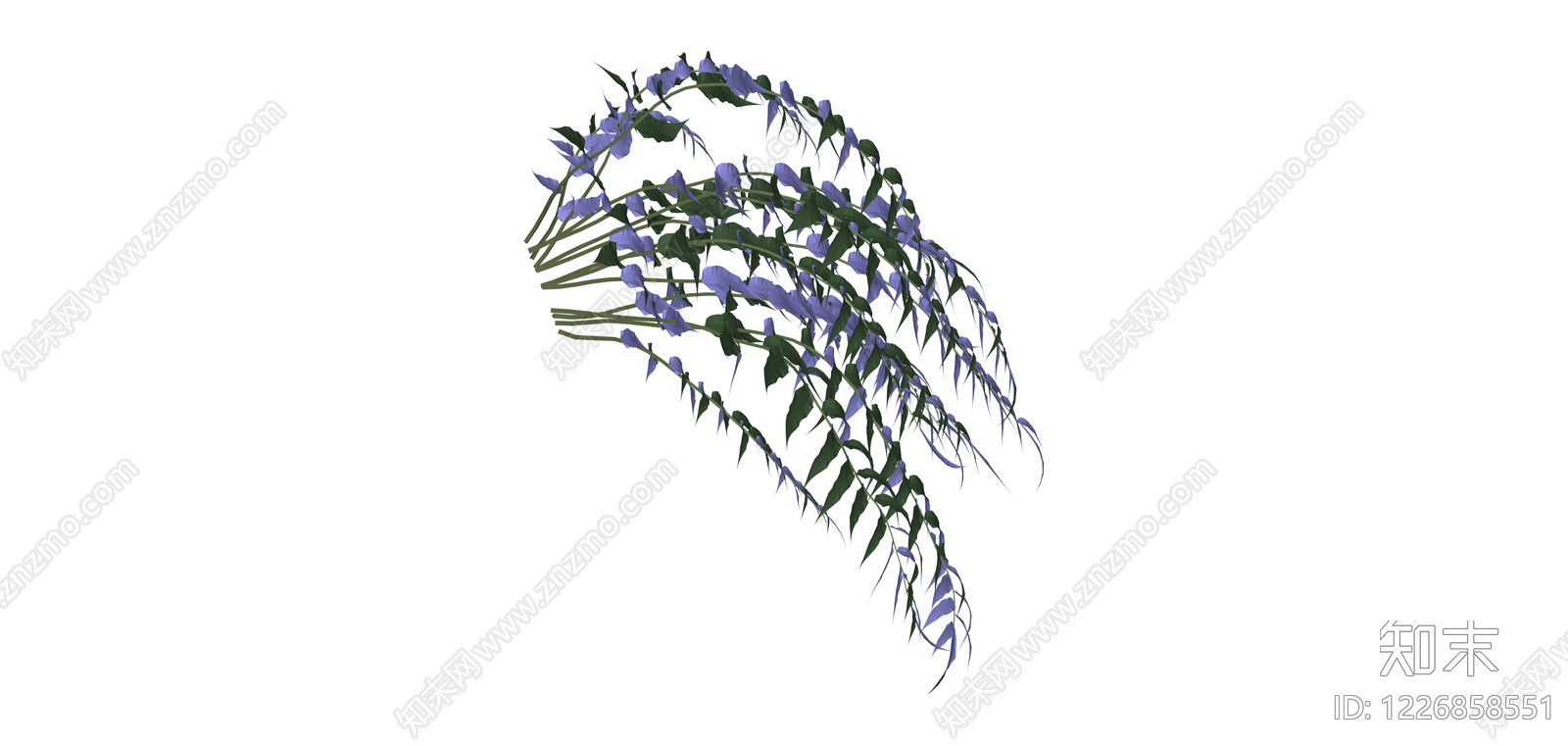 垂枝绿叶植物组件SU模型下载【ID:1226858551】