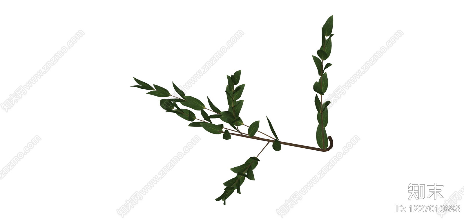 绿色枝叶植物模型SU模型下载【ID:1227010698】