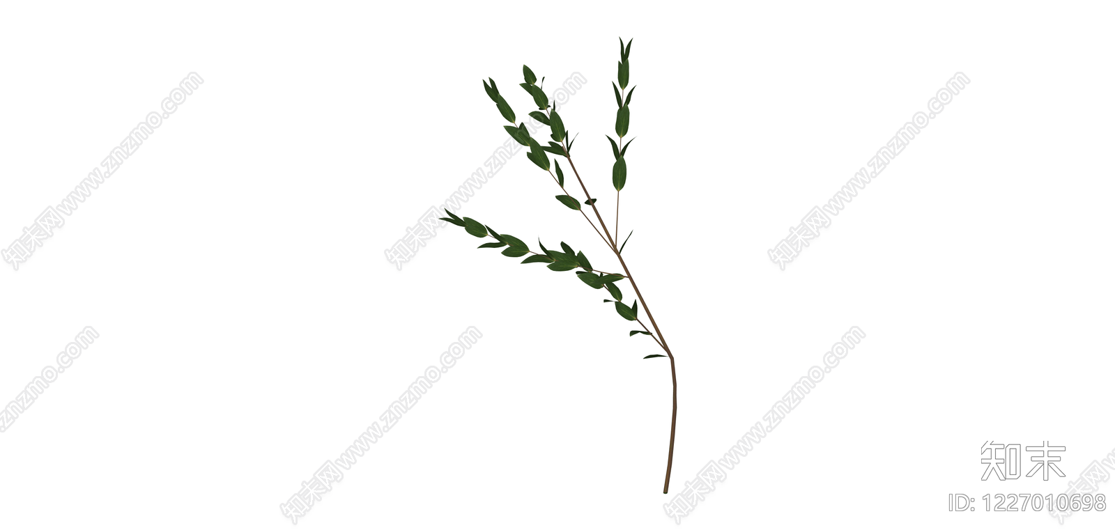 绿色枝叶植物模型SU模型下载【ID:1227010698】