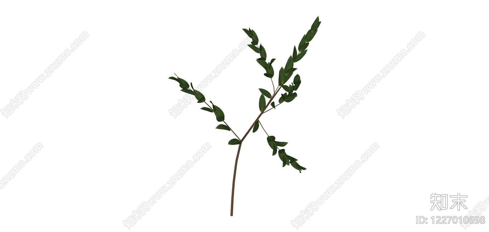 绿色枝叶植物模型SU模型下载【ID:1227010698】