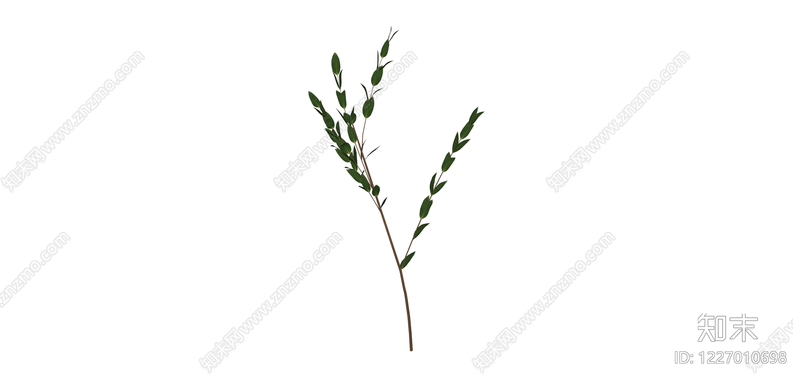 绿色枝叶植物模型SU模型下载【ID:1227010698】