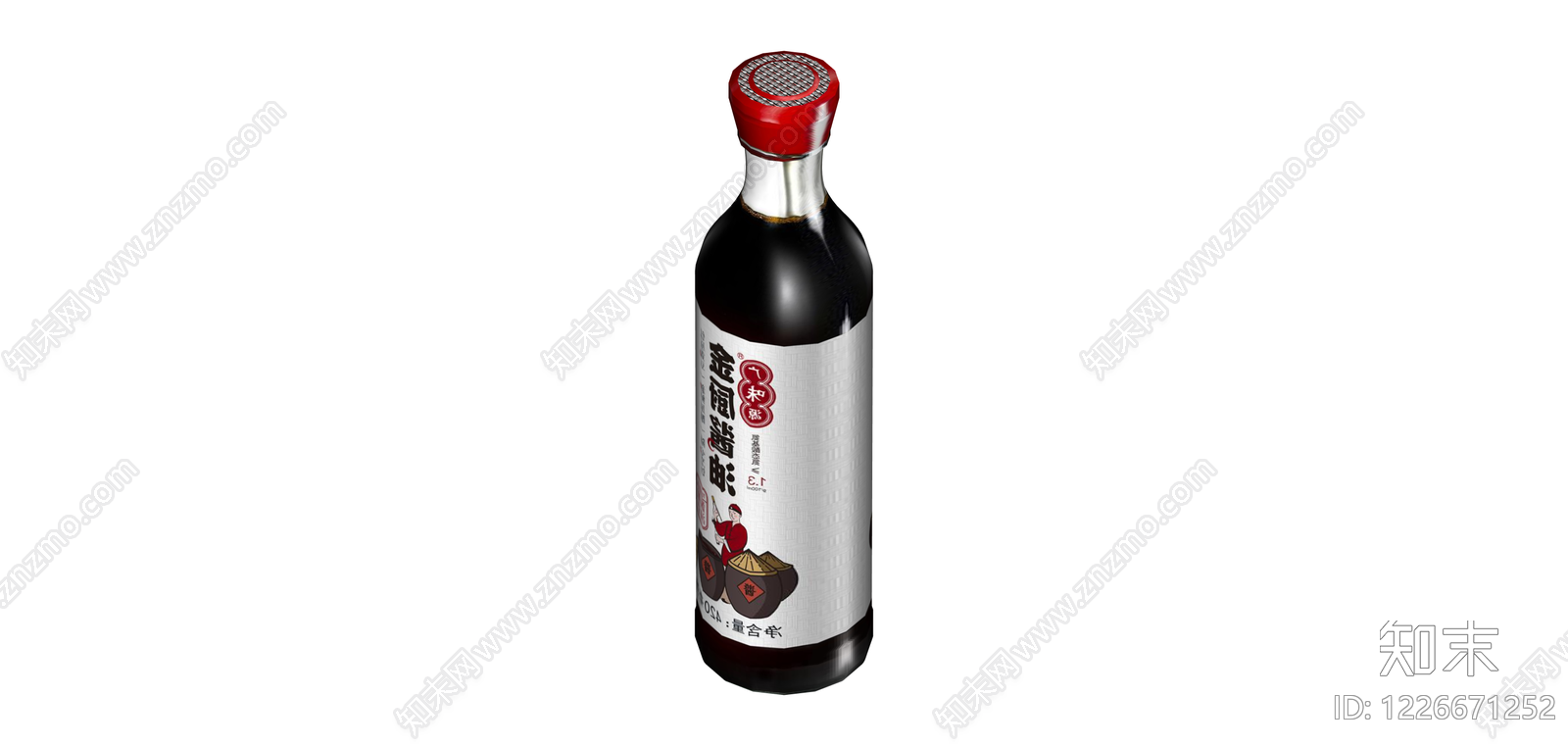 金厨酱油玻璃瓶SU模型下载【ID:1226671252】