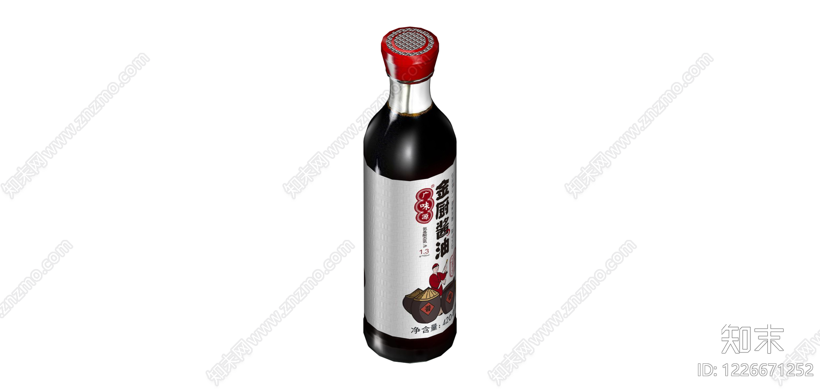 金厨酱油玻璃瓶SU模型下载【ID:1226671252】