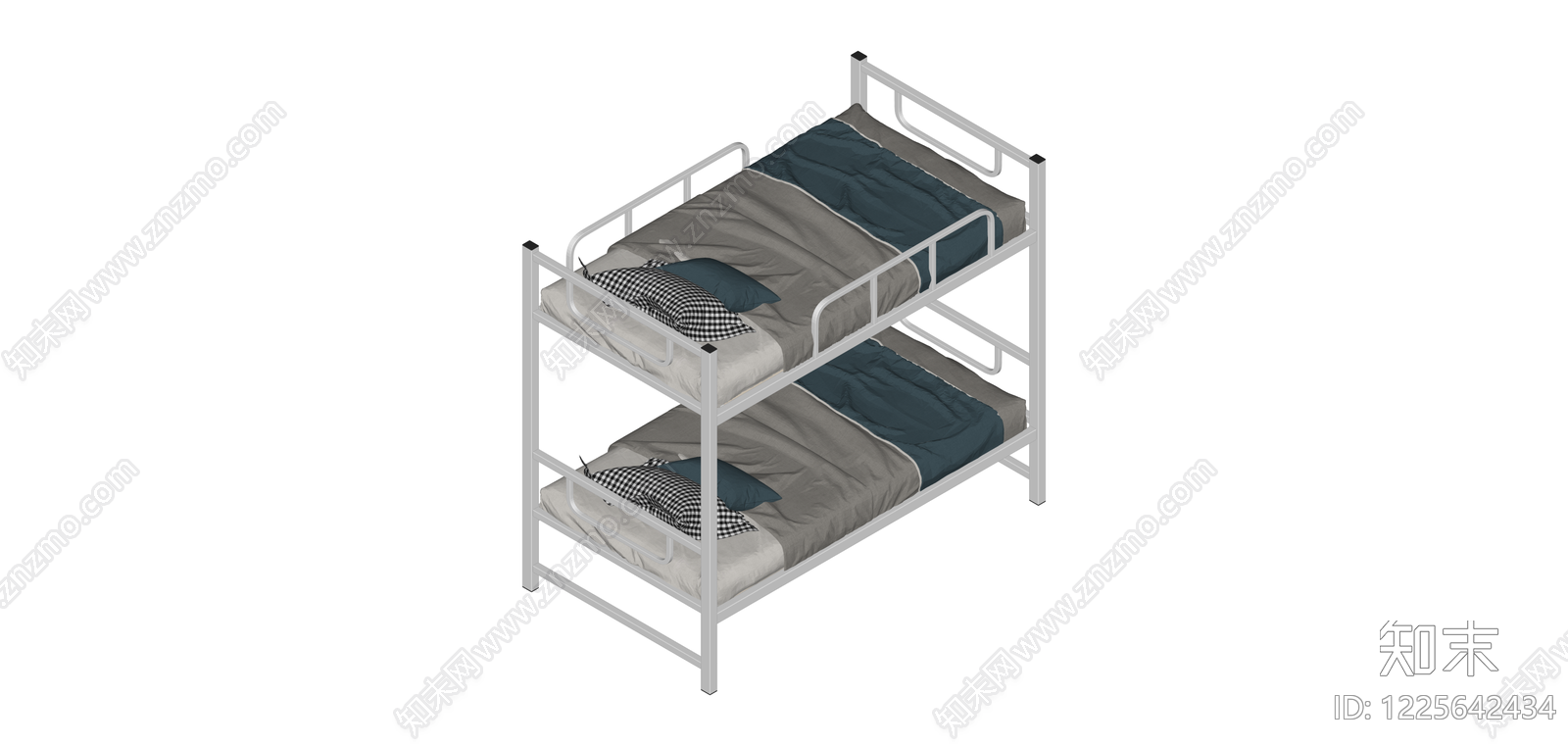 双层铁架床SU模型下载【ID:1225642434】