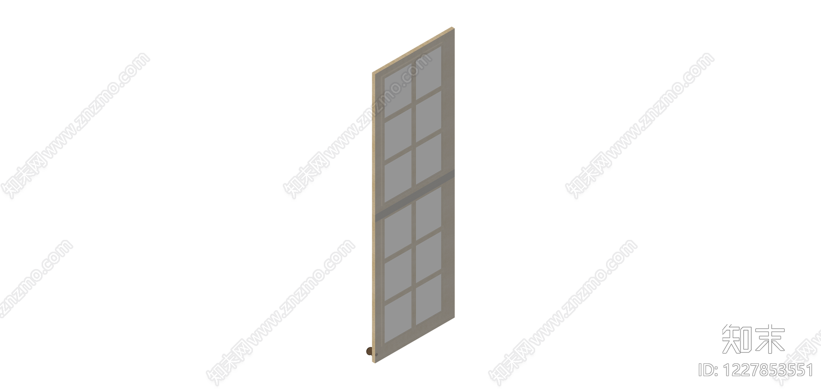 法式木框玻璃门SU模型下载【ID:1227853551】