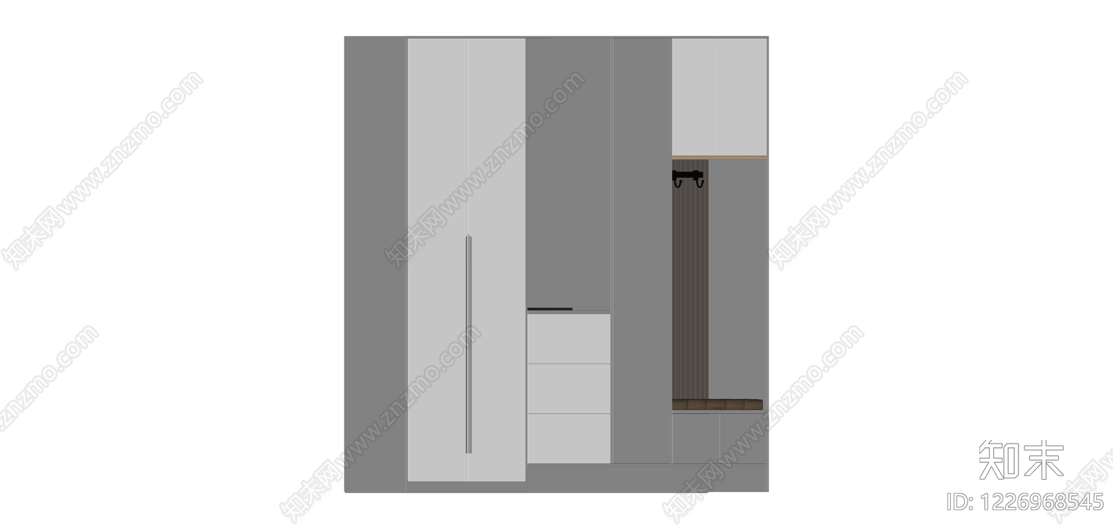 现代组合式储物柜SU模型下载【ID:1226968545】