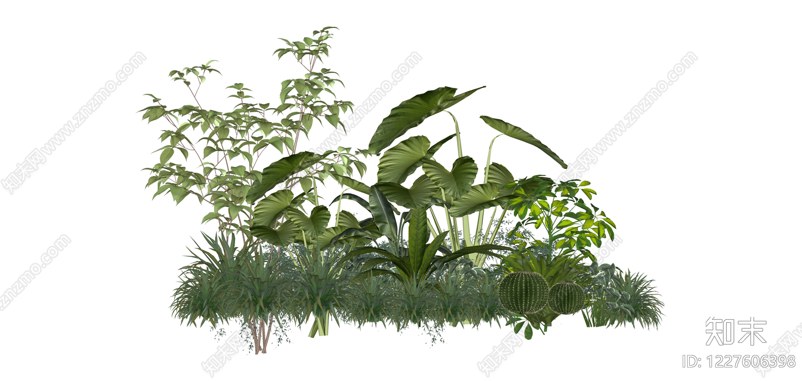 组合景观绿植组SU模型下载【ID:1227606398】