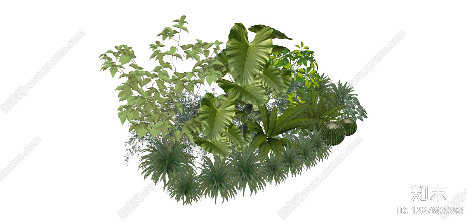 组合景观绿植组SU模型下载【ID:1227606398】