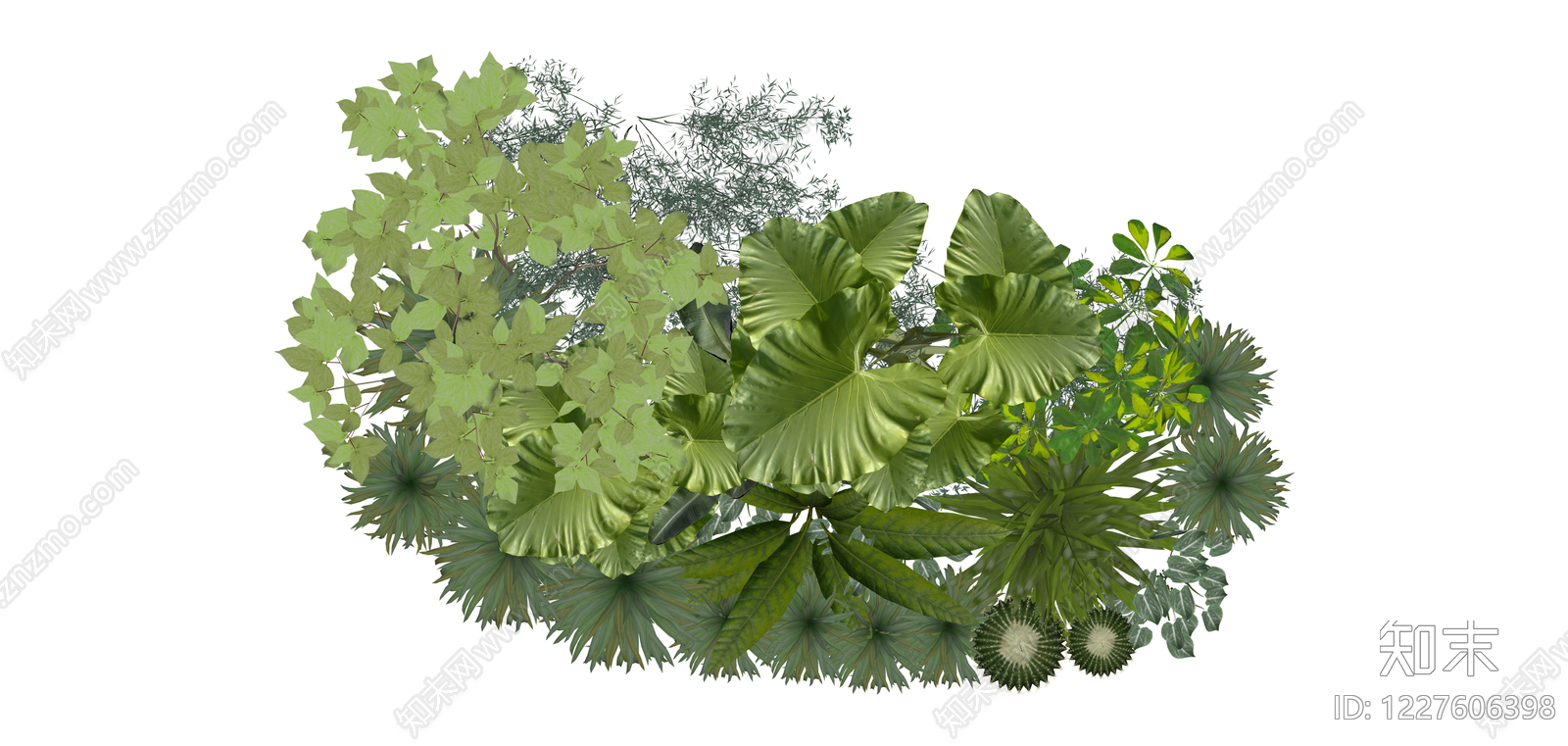 组合景观绿植组SU模型下载【ID:1227606398】