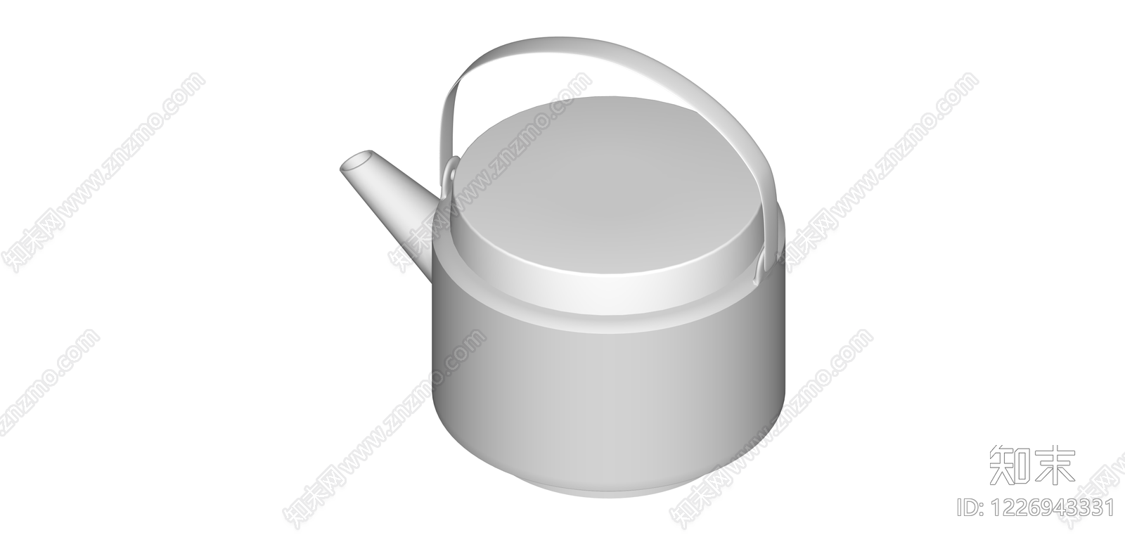 带提梁水壶白模SU模型下载【ID:1226943331】
