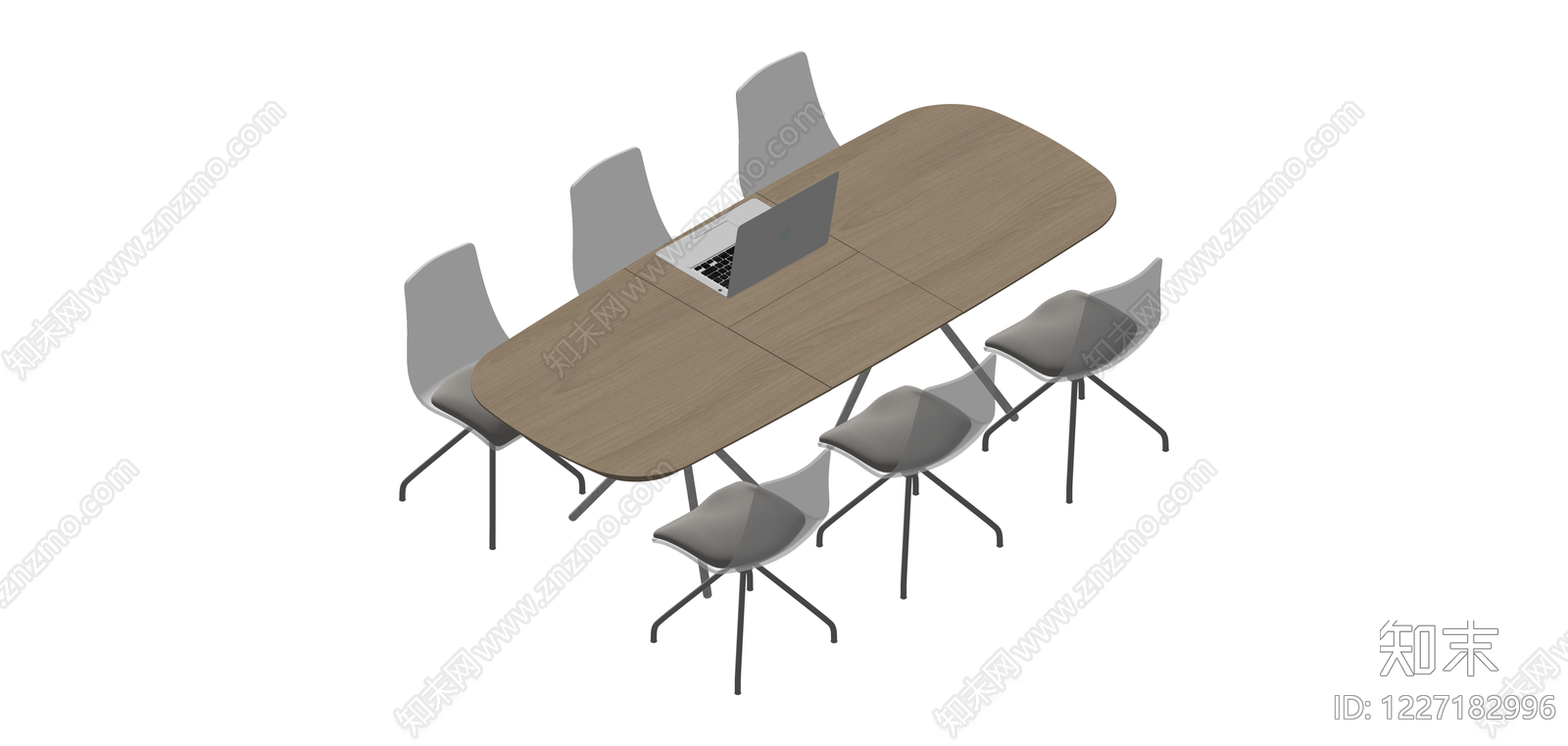组合会议桌椅SU模型下载【ID:1227182996】