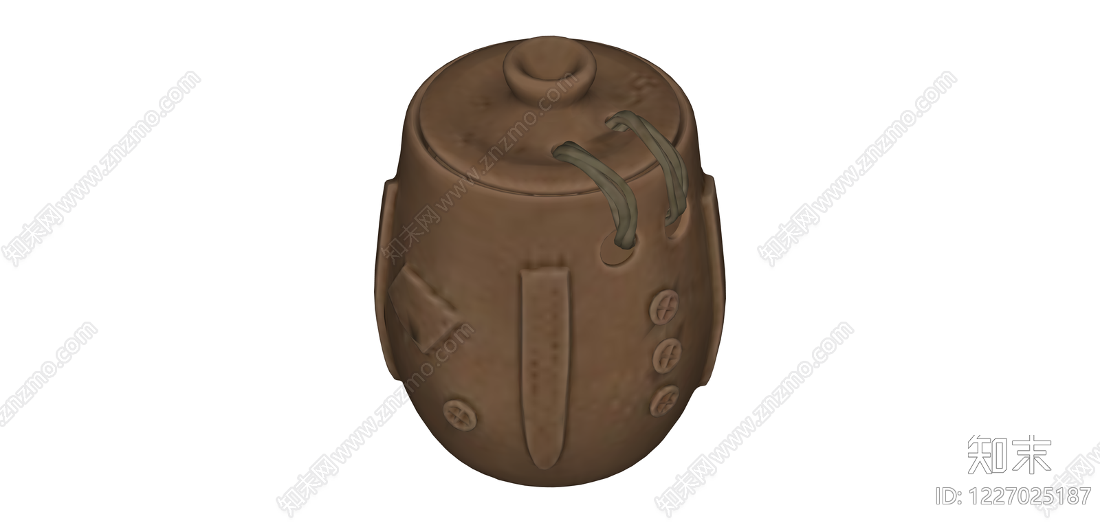 复古棕色皮质水壶SU模型下载【ID:1227025187】
