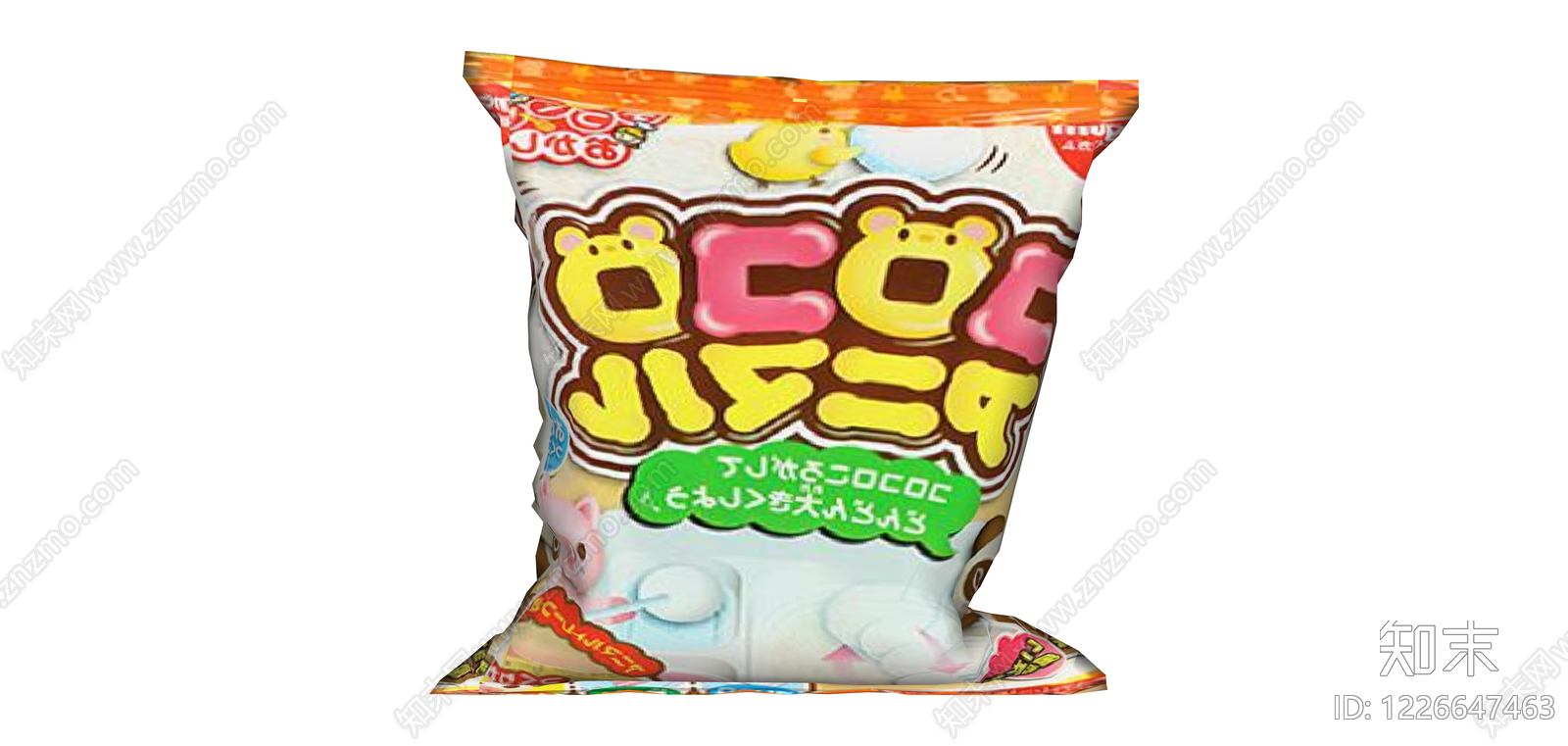 卡通造型食品包装袋SU模型下载【ID:1226647463】