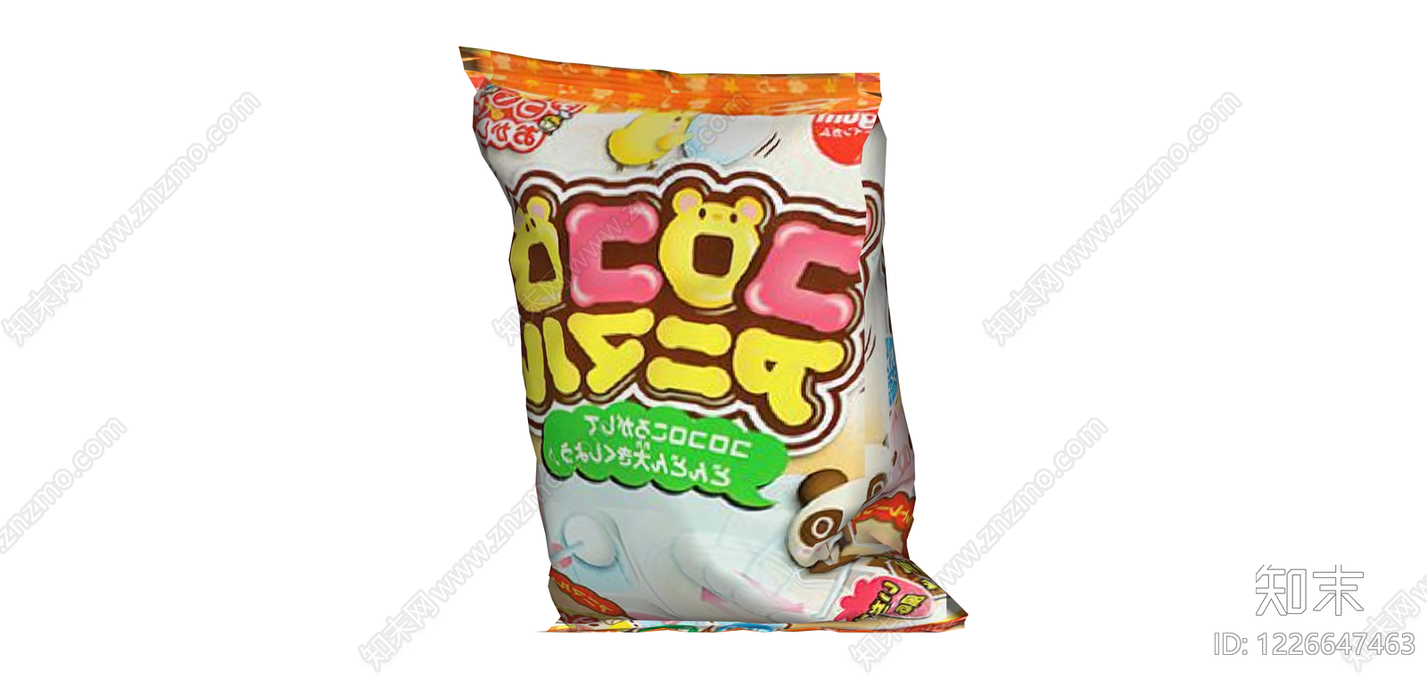 卡通造型食品包装袋SU模型下载【ID:1226647463】