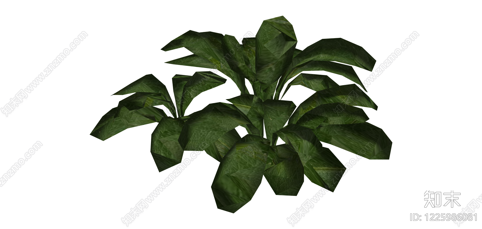 低多边形绿植灌木SU模型下载【ID:1225986081】
