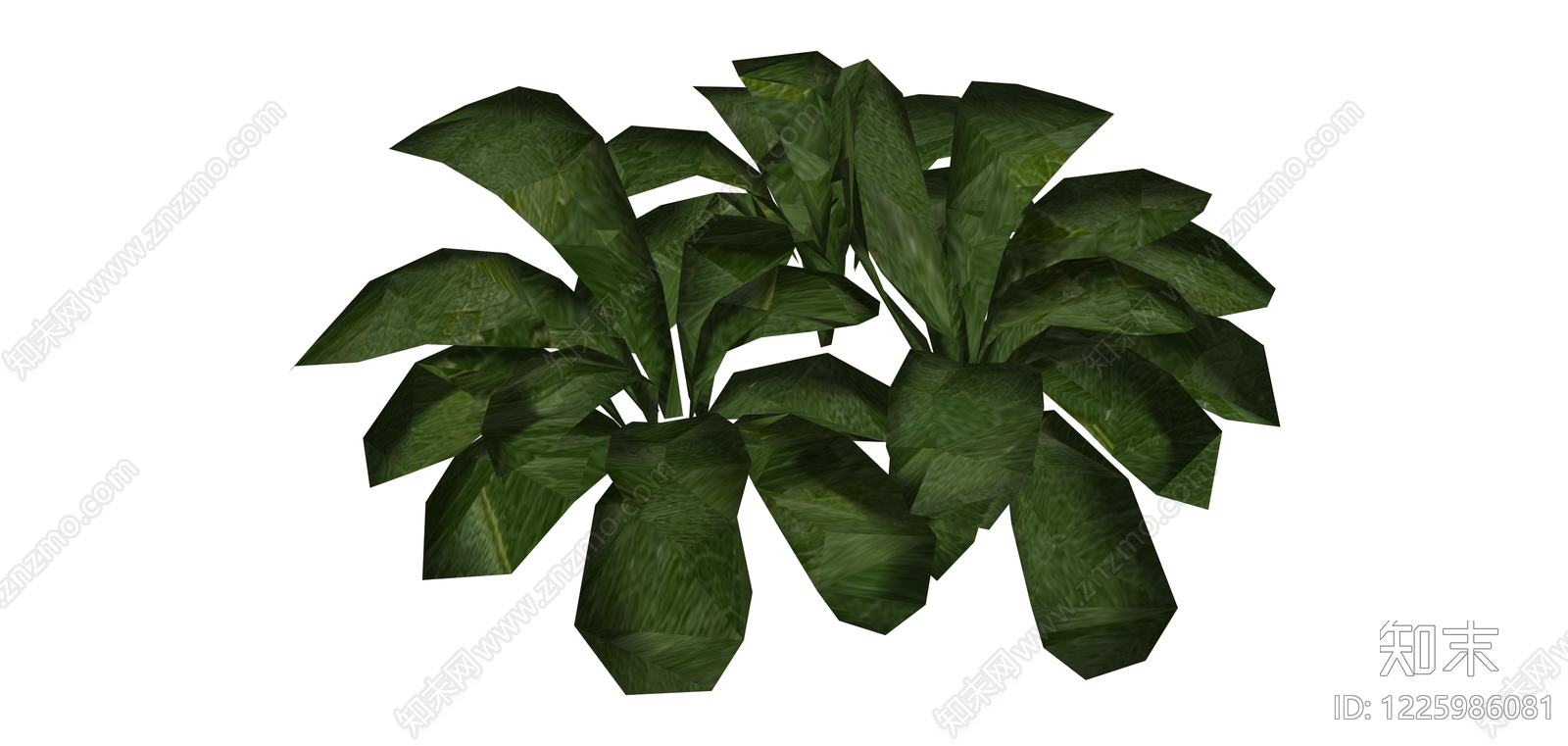 低多边形绿植灌木SU模型下载【ID:1225986081】