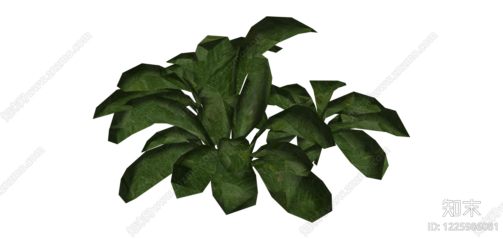 低多边形绿植灌木SU模型下载【ID:1225986081】