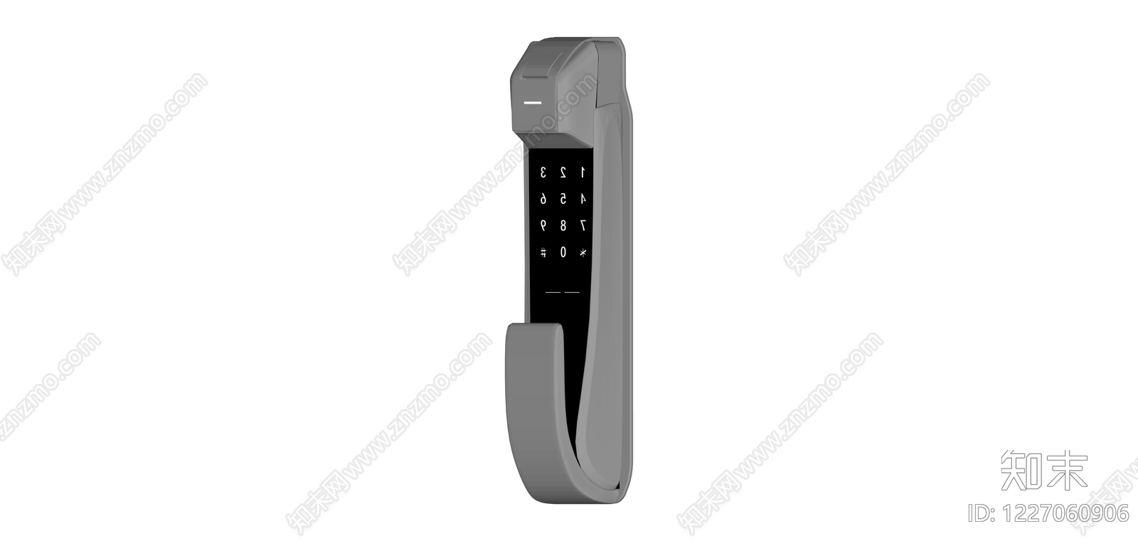 灰色智能门锁SU模型下载【ID:1227060906】