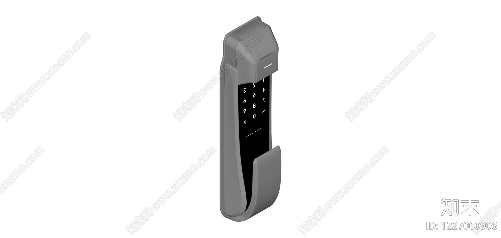 灰色智能门锁SU模型下载【ID:1227060906】