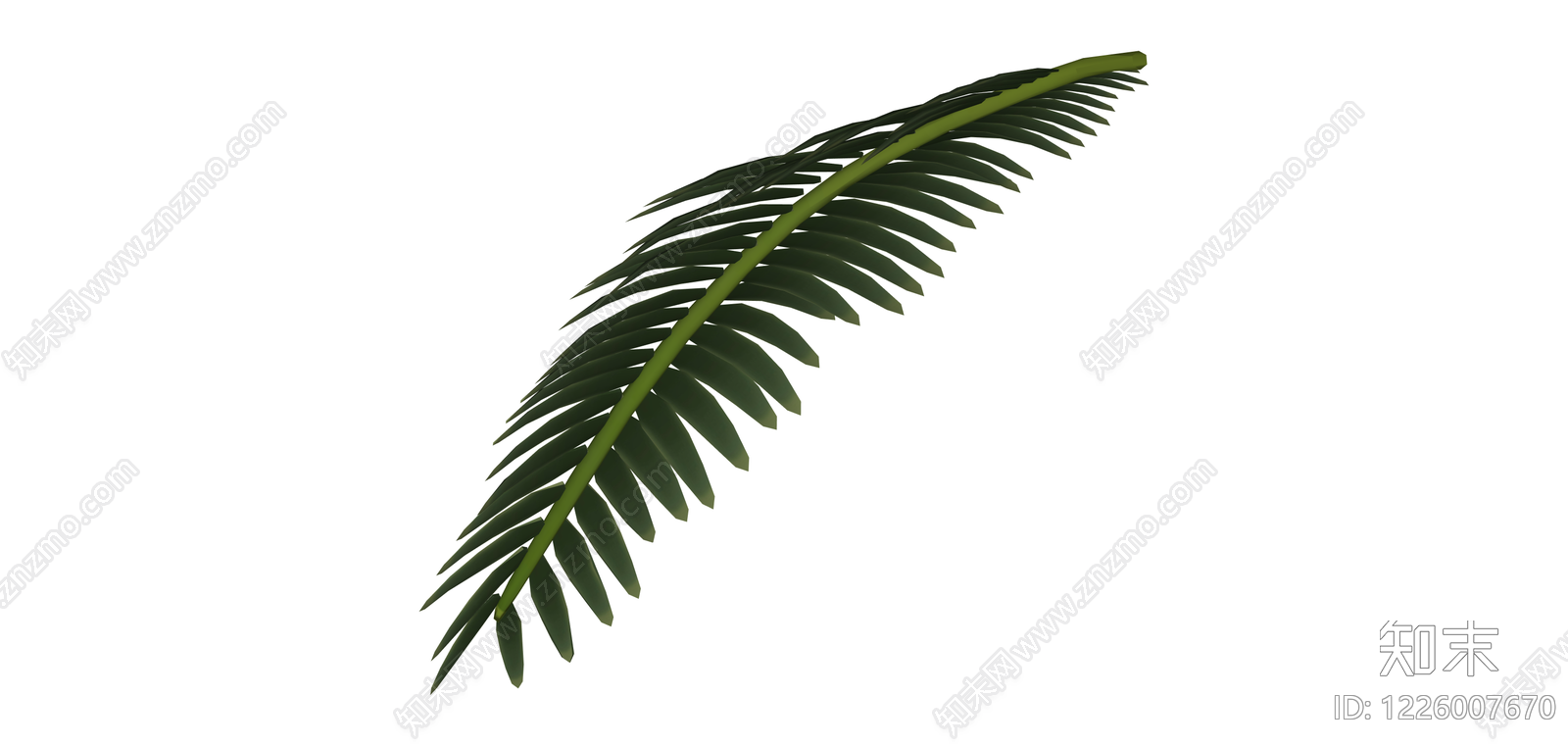 绿色棕榈叶模型SU模型下载【ID:1226007670】