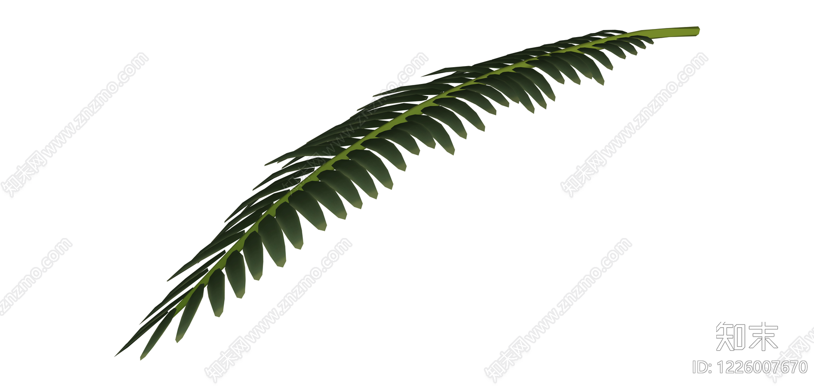 绿色棕榈叶模型SU模型下载【ID:1226007670】