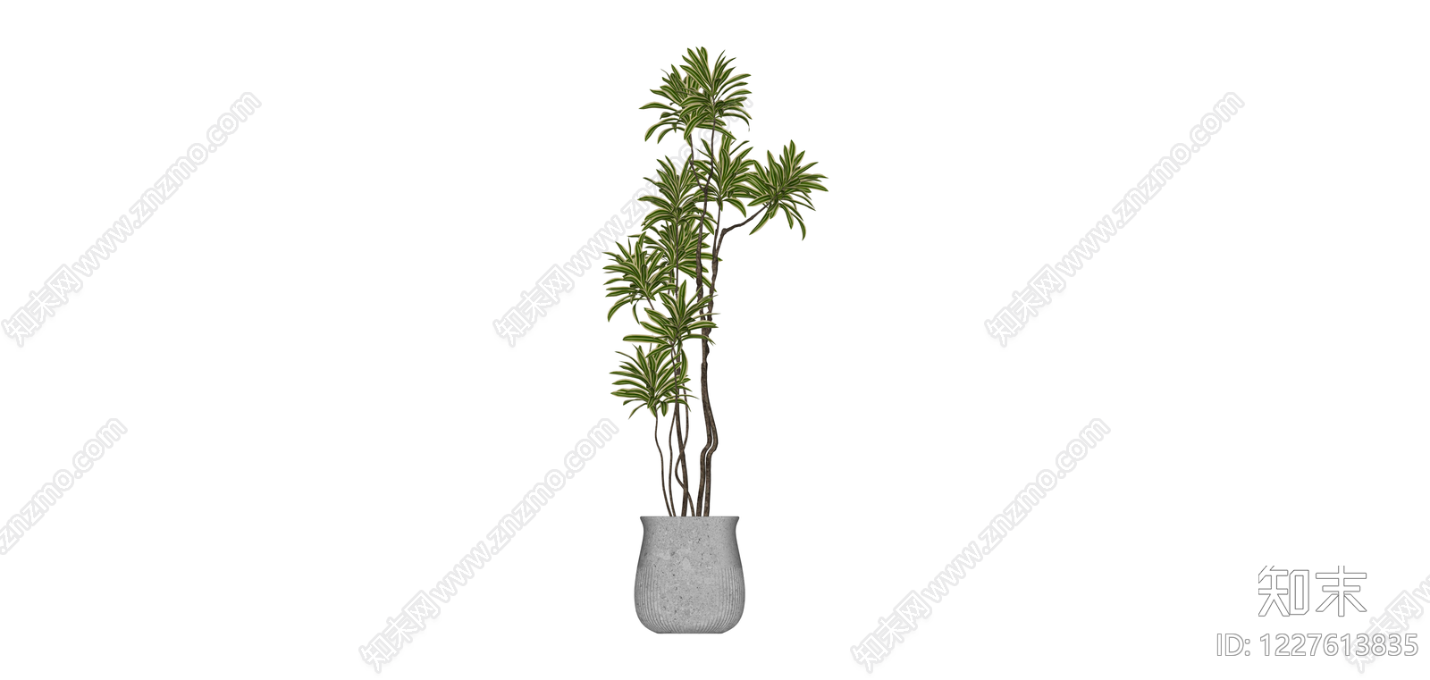 盆栽绿植组合SU模型下载【ID:1227613835】