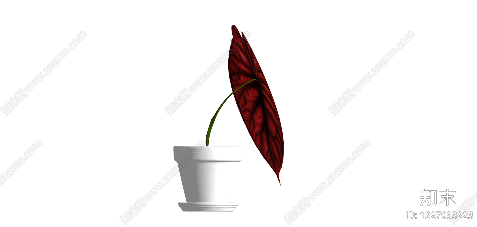红叶盆栽植物SU模型下载【ID:1227933223】