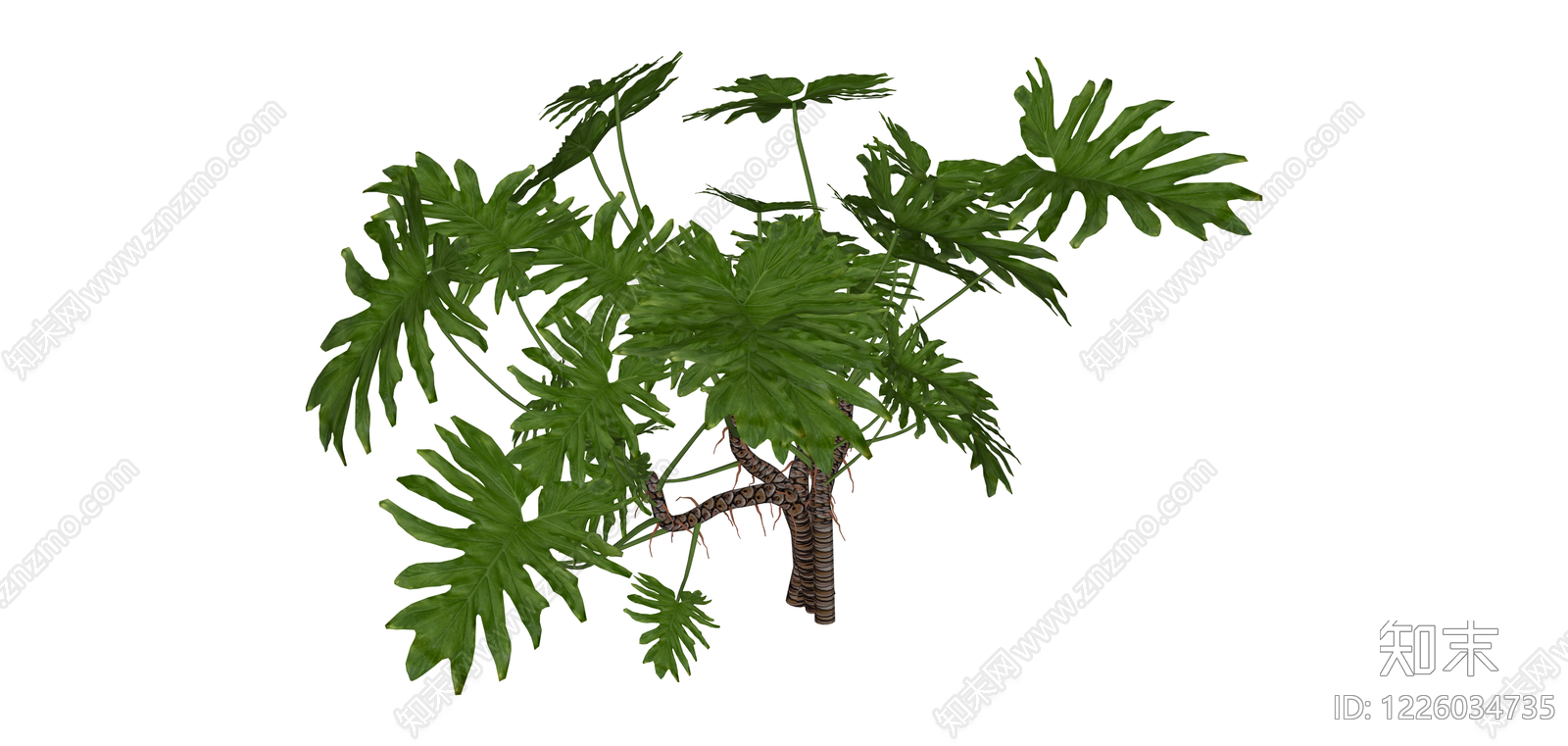 仿真绿植盆栽SU模型下载【ID:1226034735】