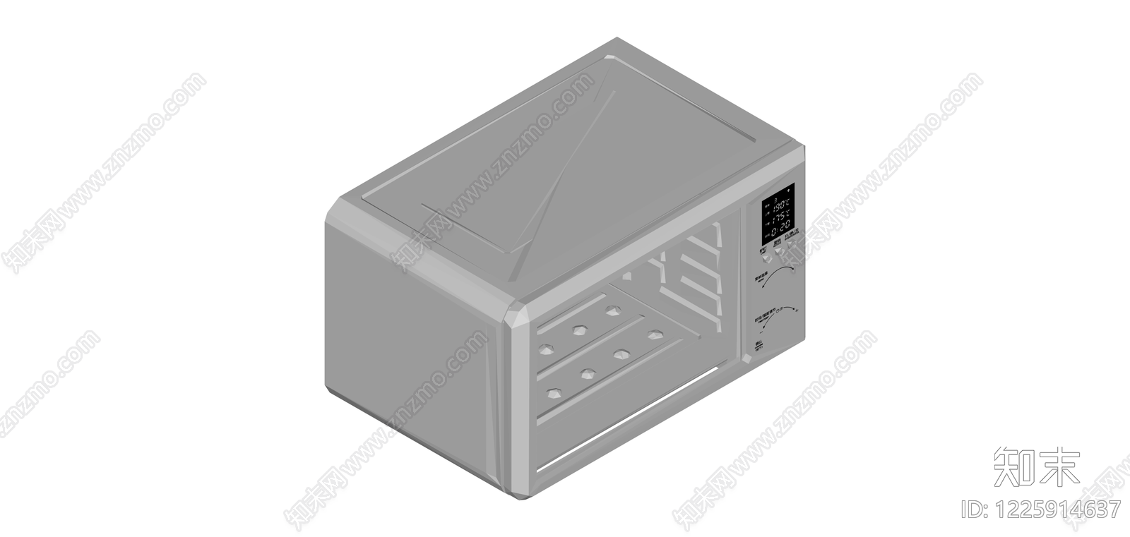 嵌入式烤箱白模SU模型下载【ID:1225914637】