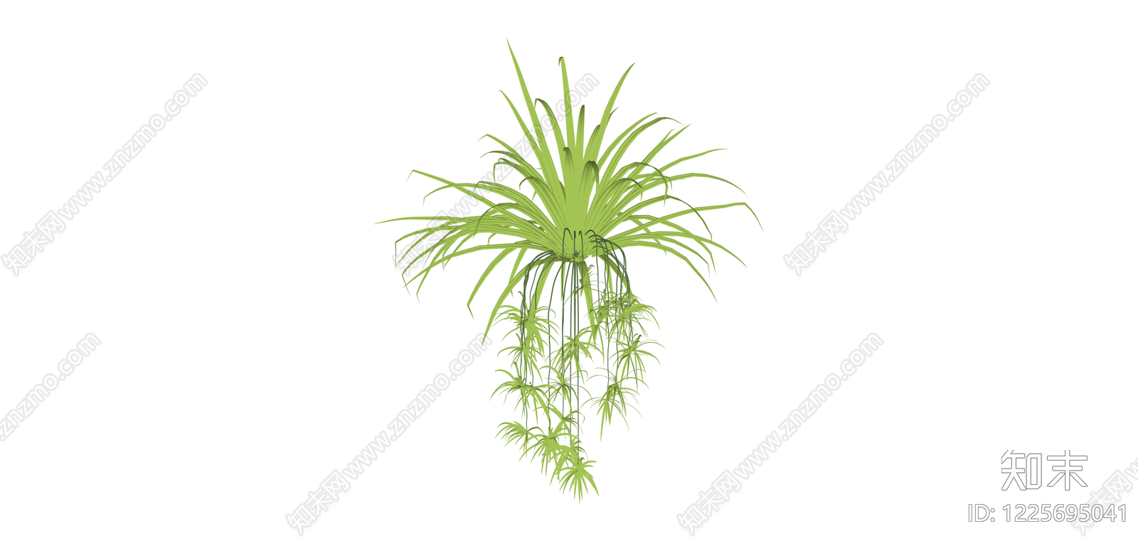 悬挂式吊兰盆栽SU模型下载【ID:1225695041】